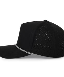 5-Panel Teardrop Perforated Rope Cap — detail