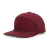 7-Panel Flat-Brim Perforated Rope Cap — main view