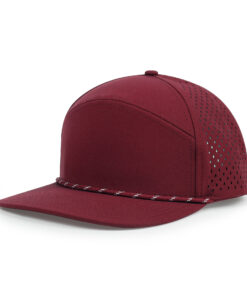 7-Panel Flat-Brim Perforated Rope Cap — main view