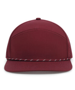 7-Panel Flat-Brim Perforated Rope Cap — detail